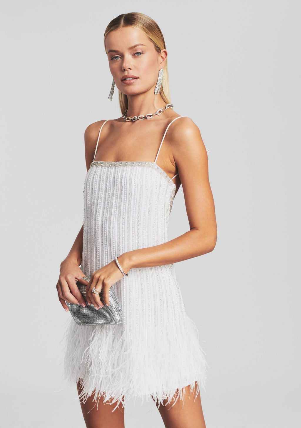 Rubina Sequin Feather Dress