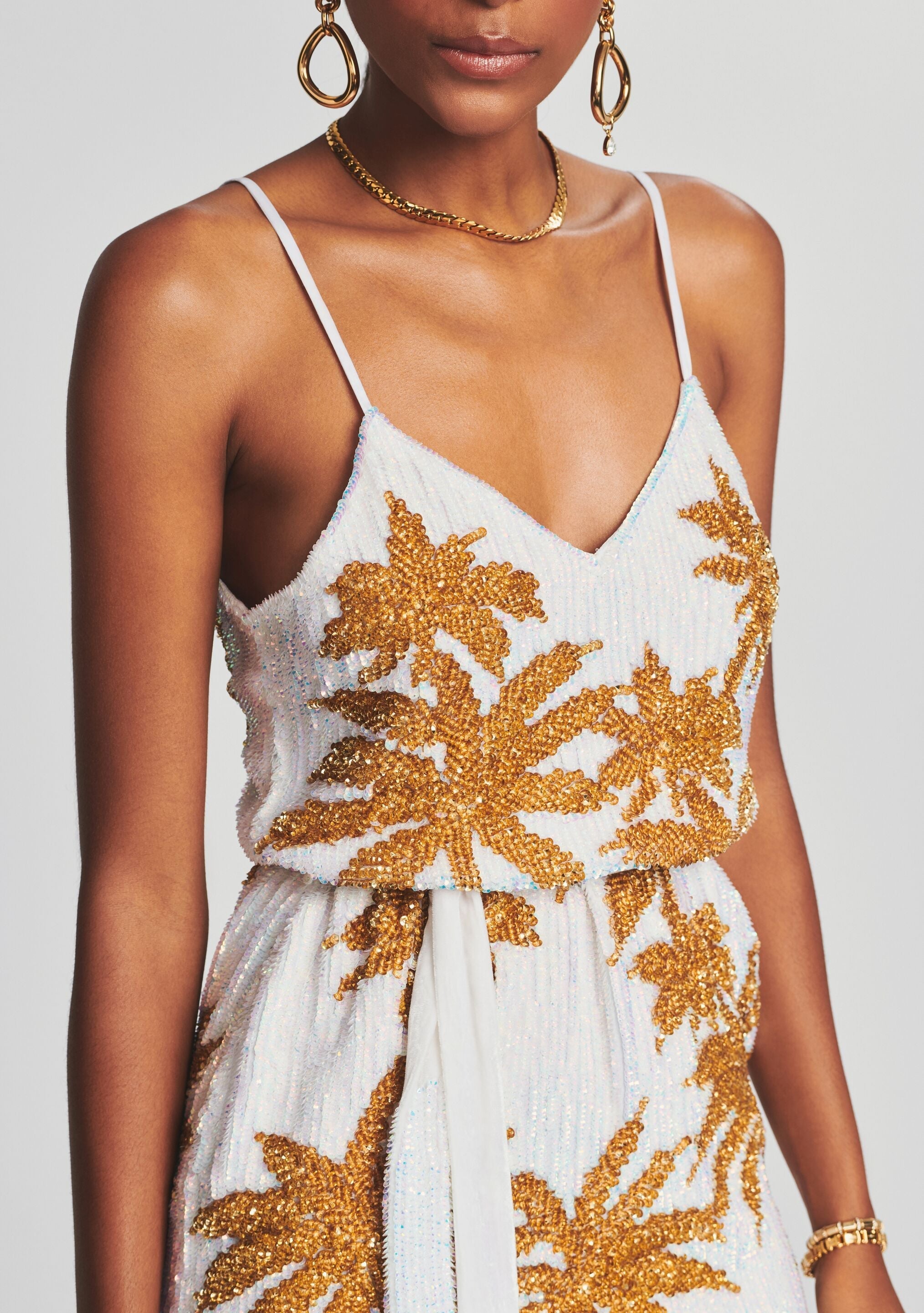 Claire Sequin Palm Dress