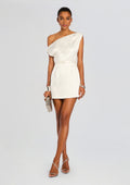 Ivy Satin Off The Shoulder Mini Dress