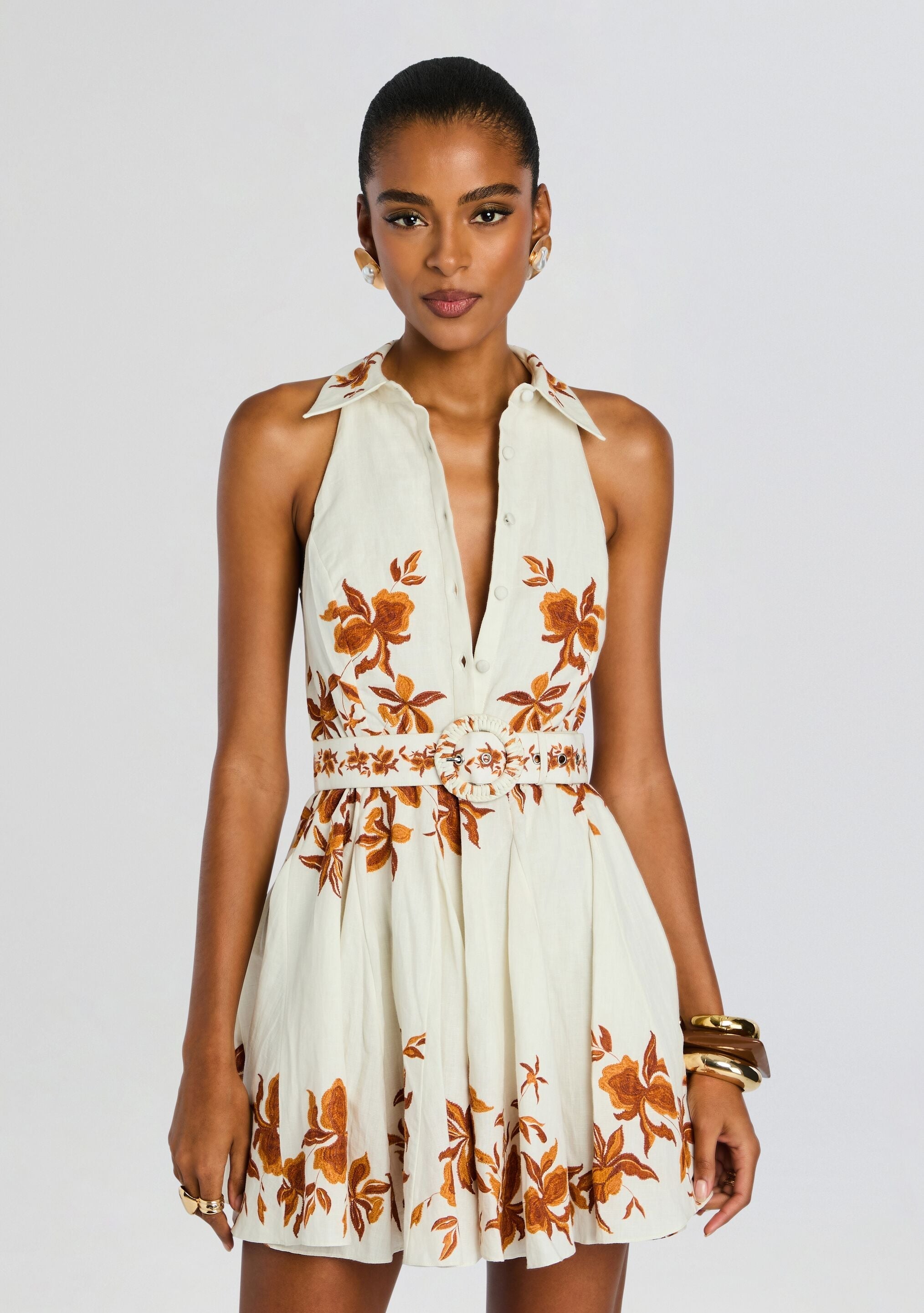 Ayra Short Dress with Belt Buckle