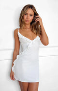 Emily White Ruffle Mini Dress