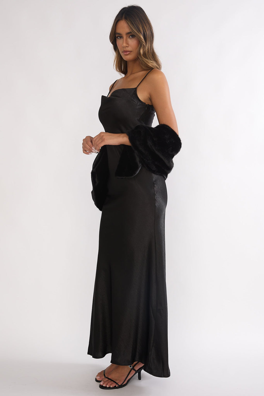 Hadley Cami Scarf Maxi Dress Black