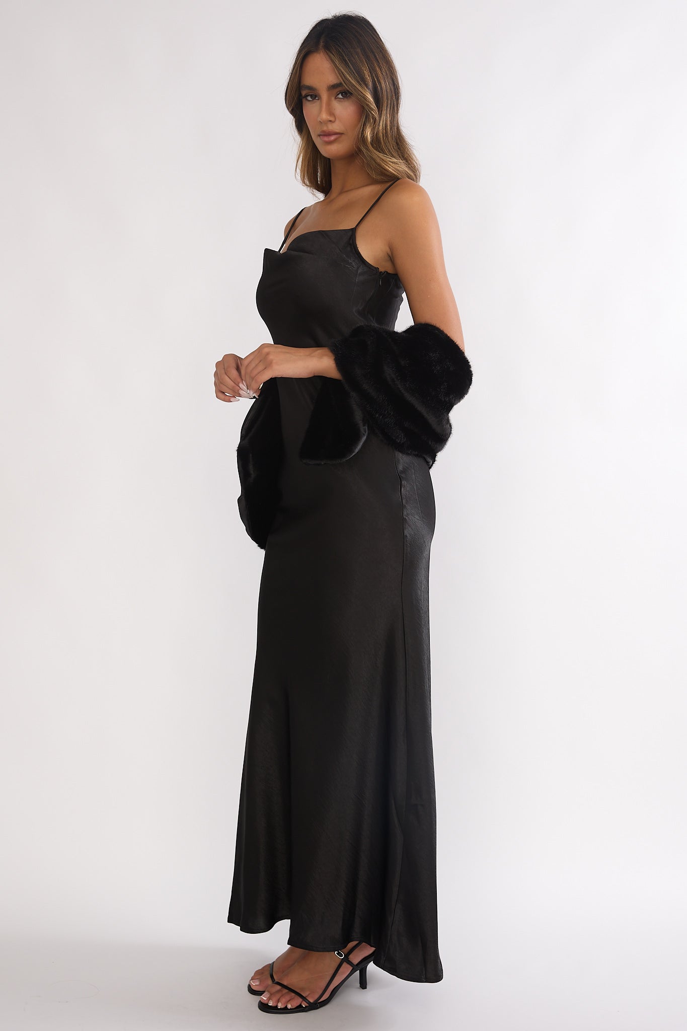 Hadley Cami Scarf Maxi Dress Black