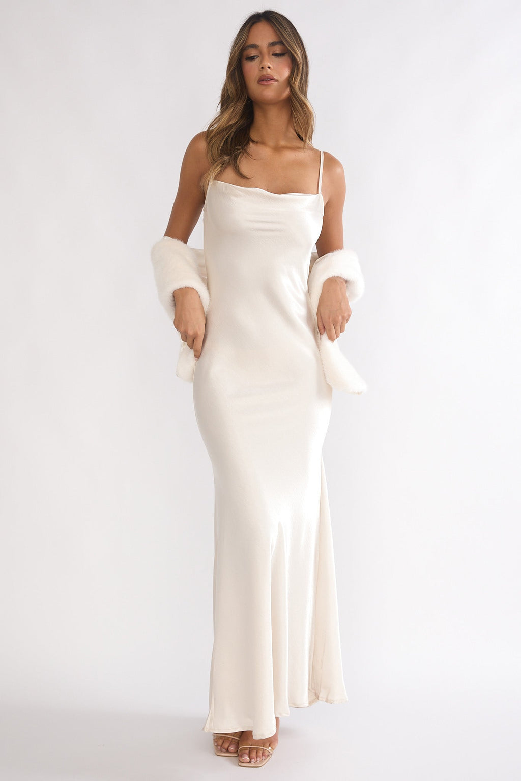 Hadley Cami Scarf Maxi Dress Cream