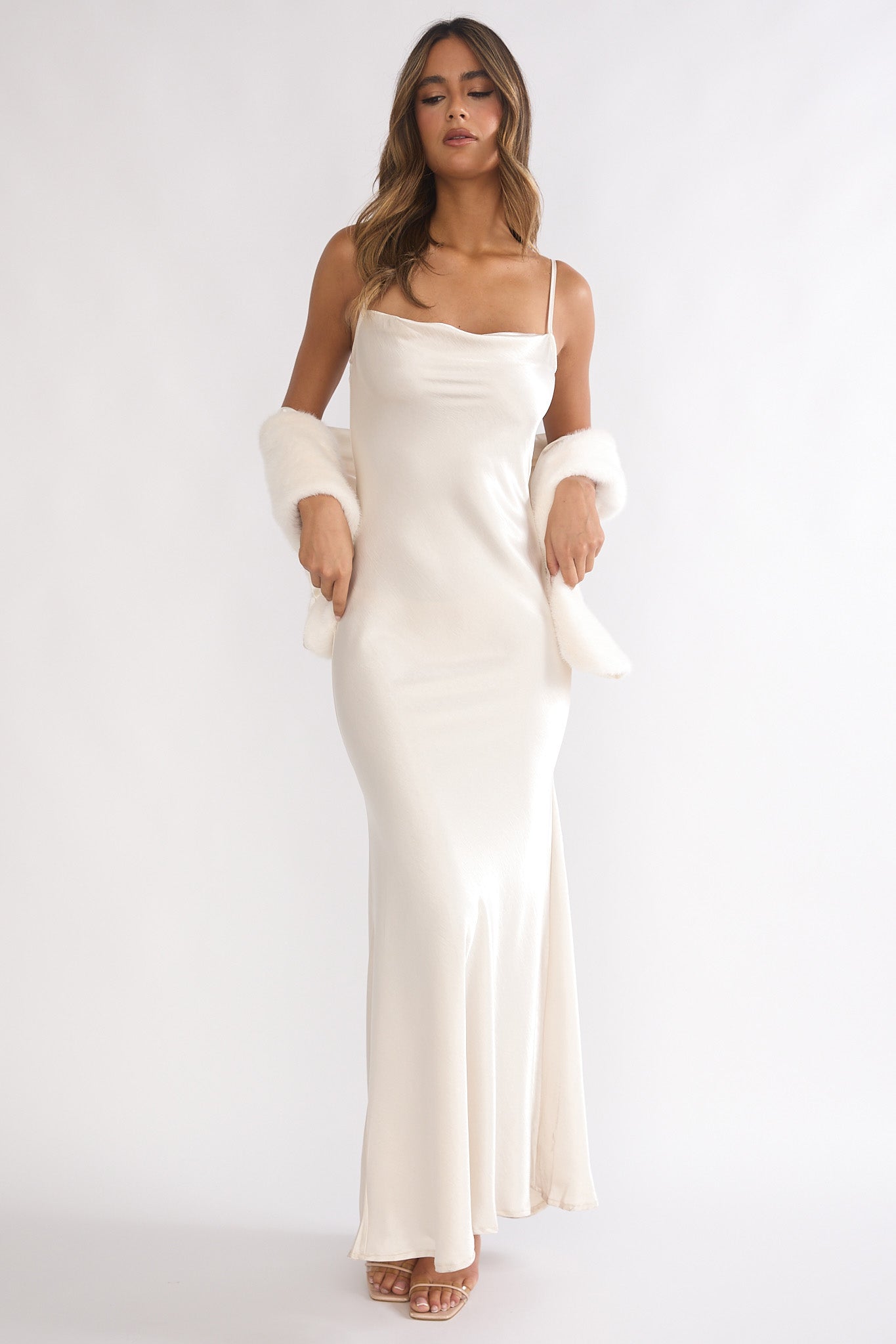 Hadley Cami Scarf Maxi Dress Cream