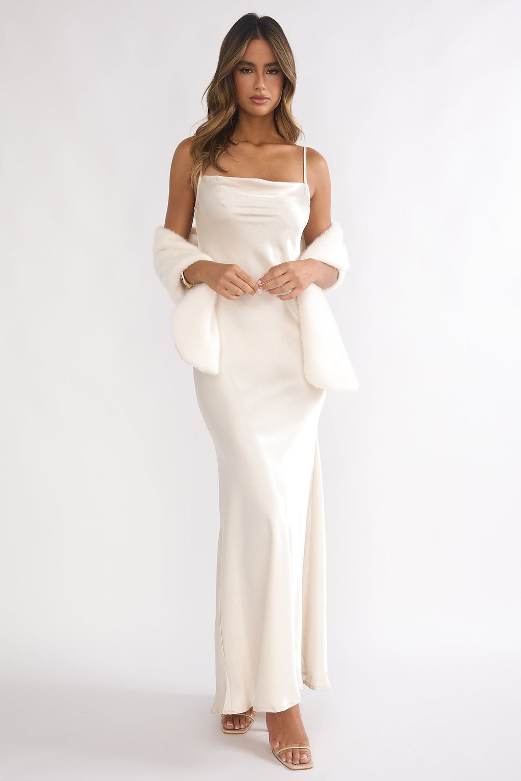 Hadley Cami Scarf Maxi Dress Cream