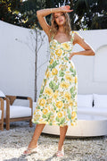 Keep Driving Midi Dress Yellow