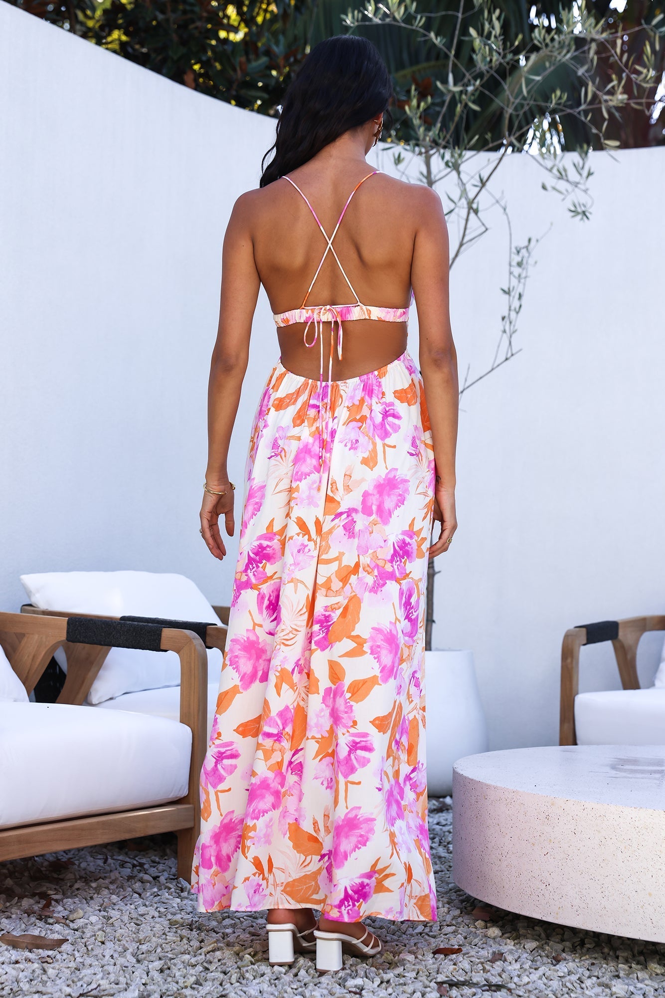 HELLO MOLLY Fancy Resort Maxi Dress Orange