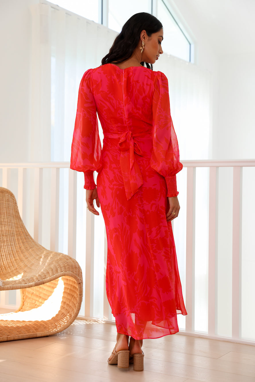 Exactly Right Maxi Dress Red