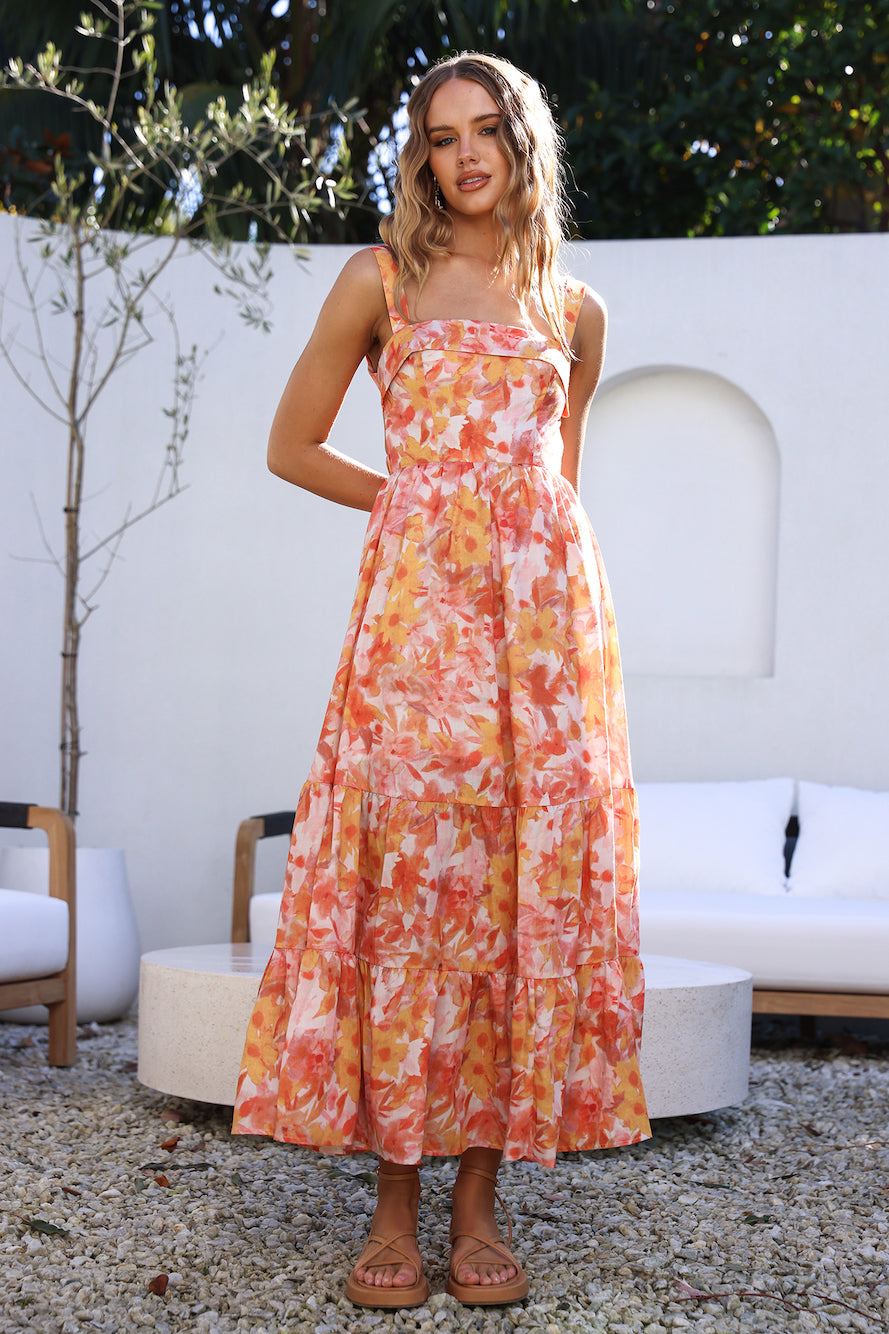 Tell Me Everything Maxi Dress Orange