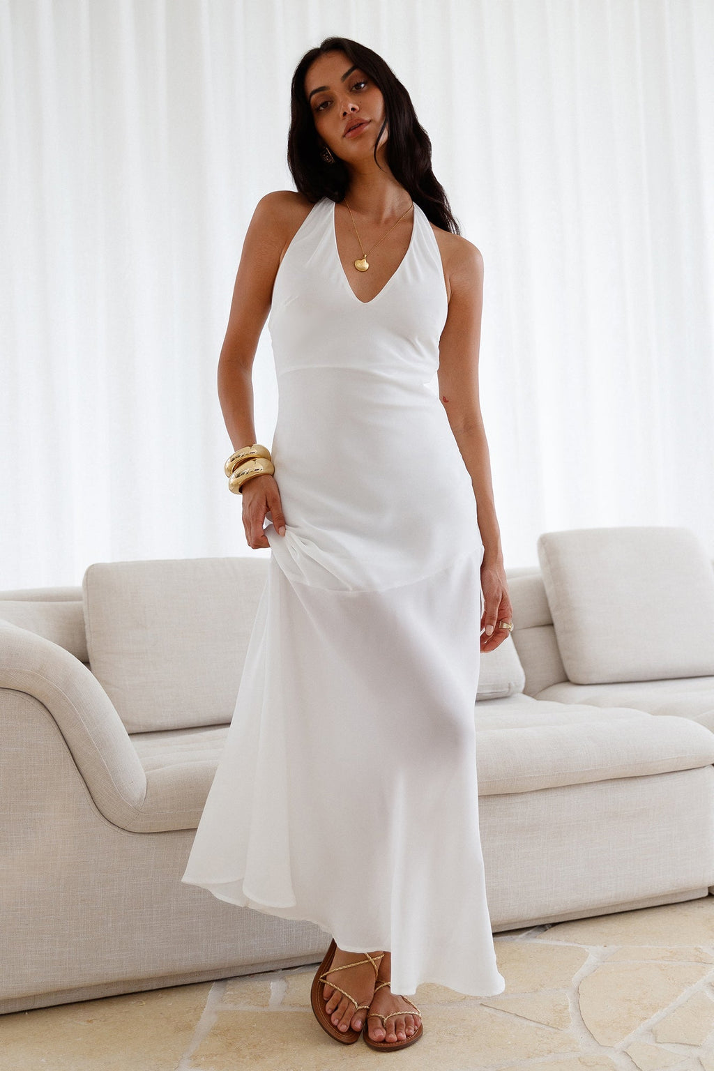 Ivory Dream Maxi Dress White