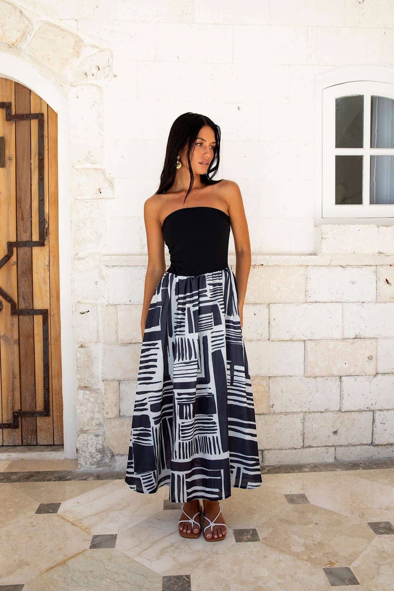 Selena Strapless Maxi Dress Black