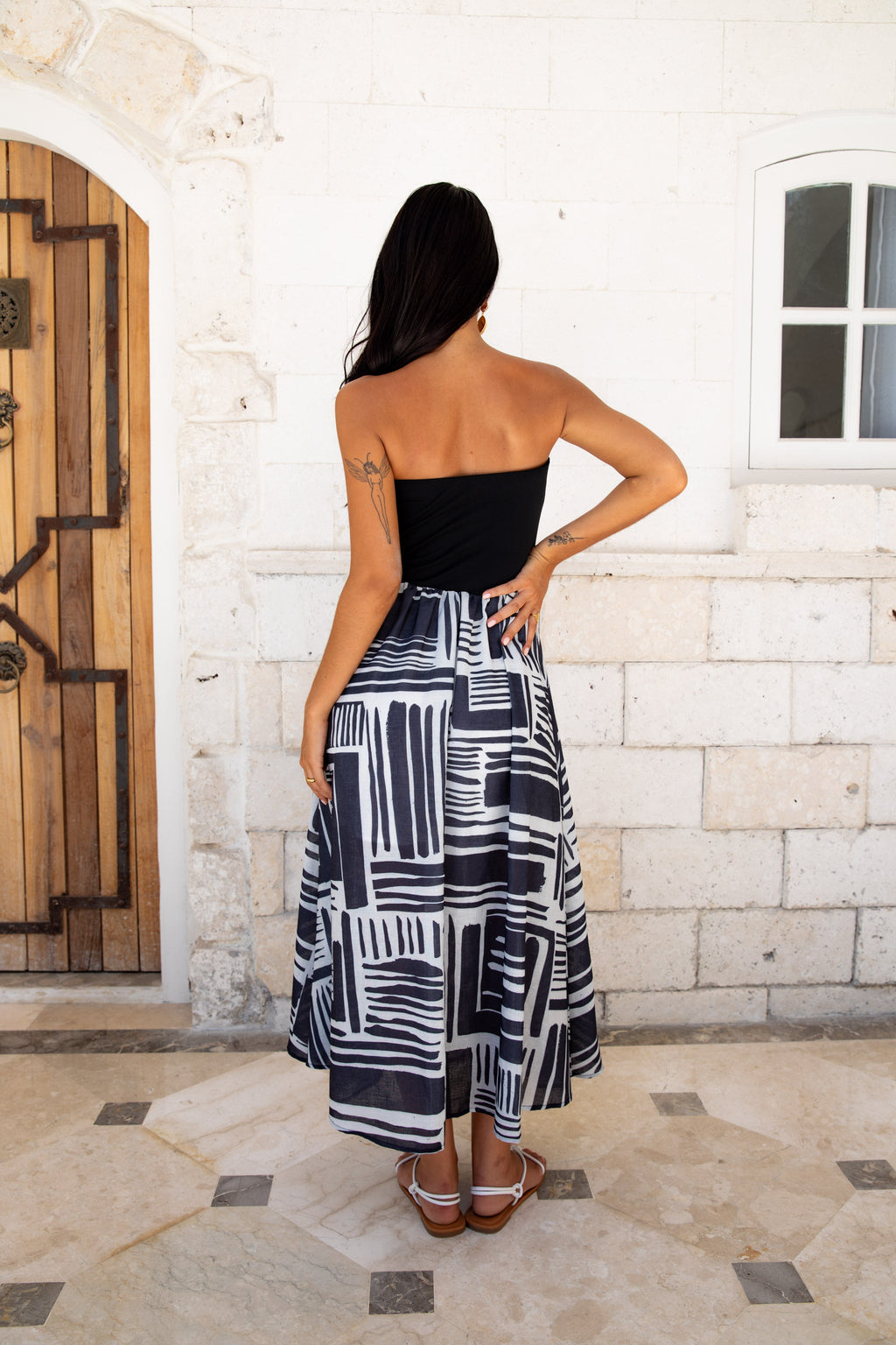 Selena Strapless Maxi Dress Black