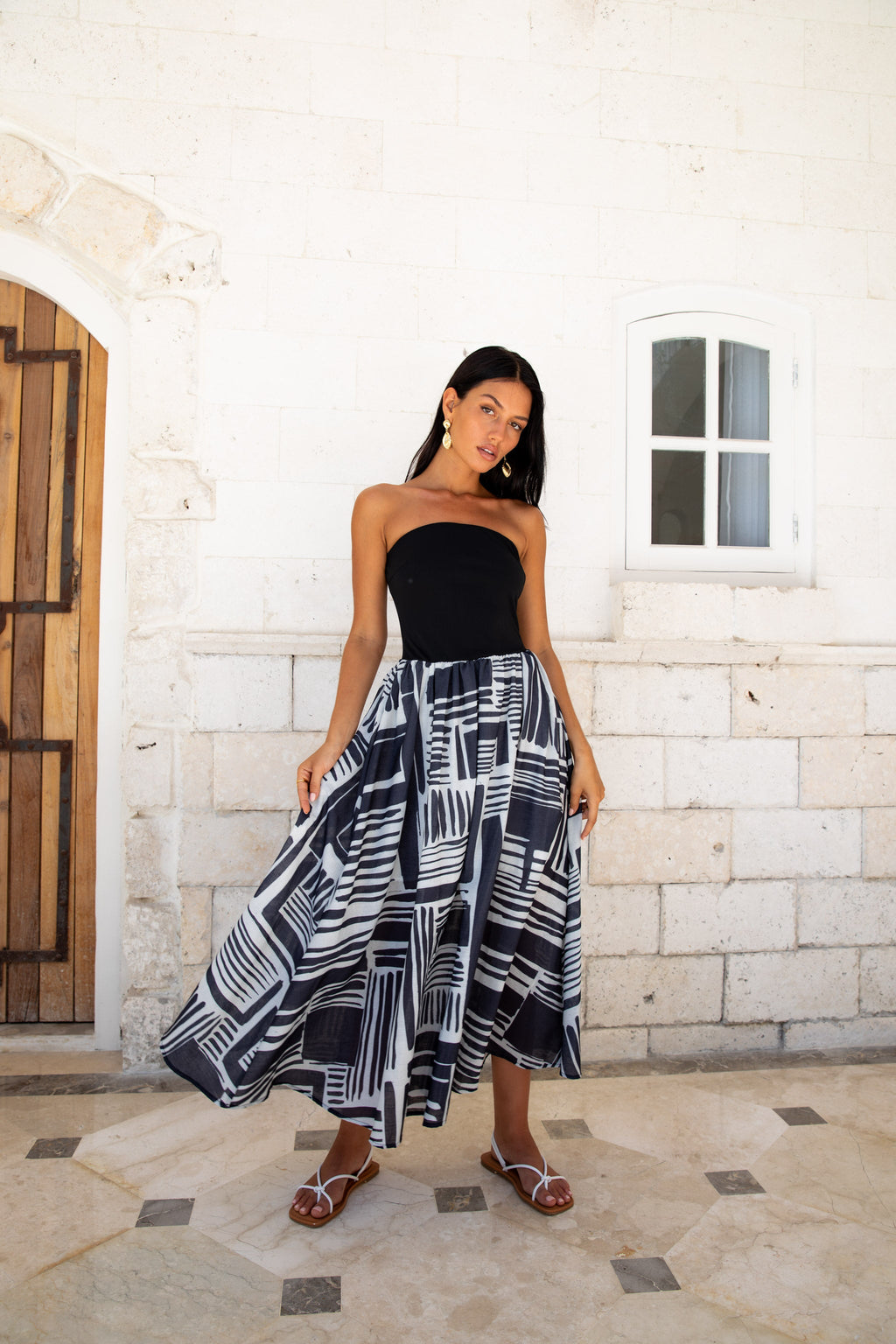 Selena Strapless Maxi Dress Black
