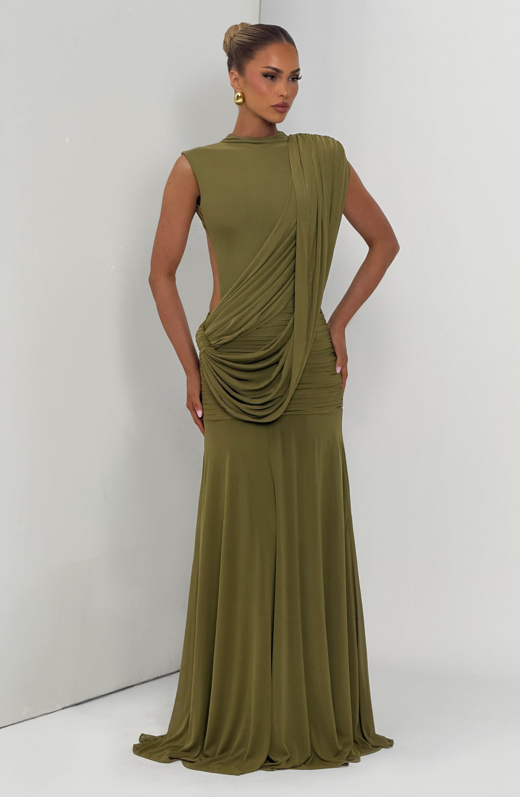 Mireya Maxi Dress - Deep Olive