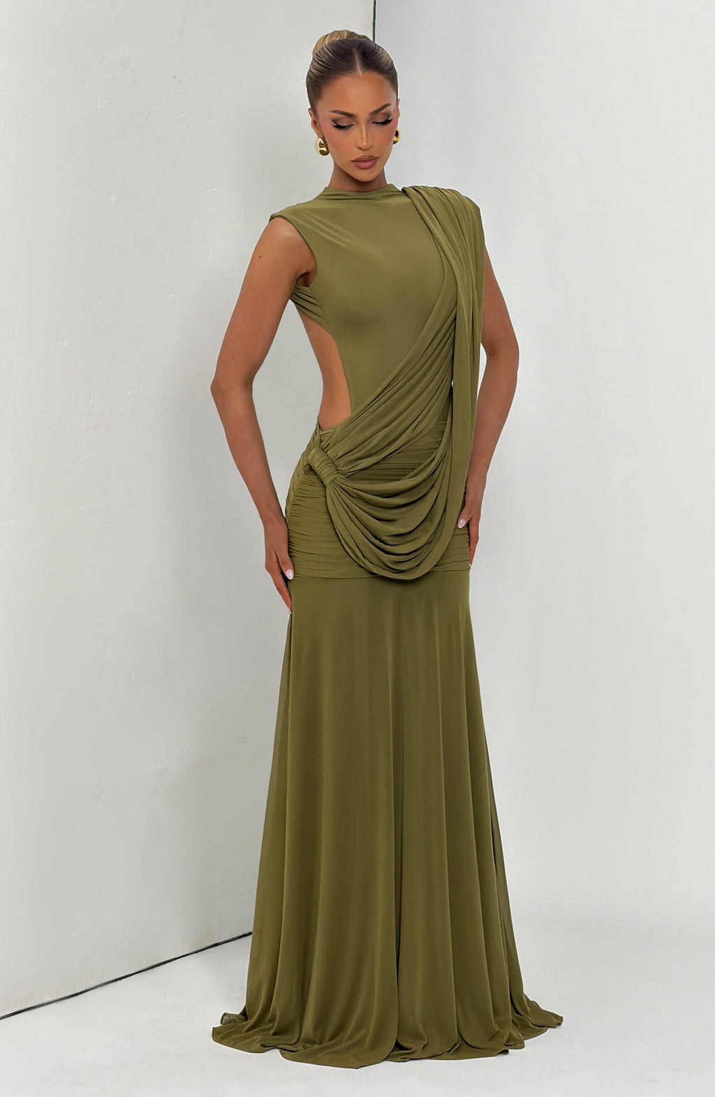 Mireya Maxi Dress - Deep Olive
