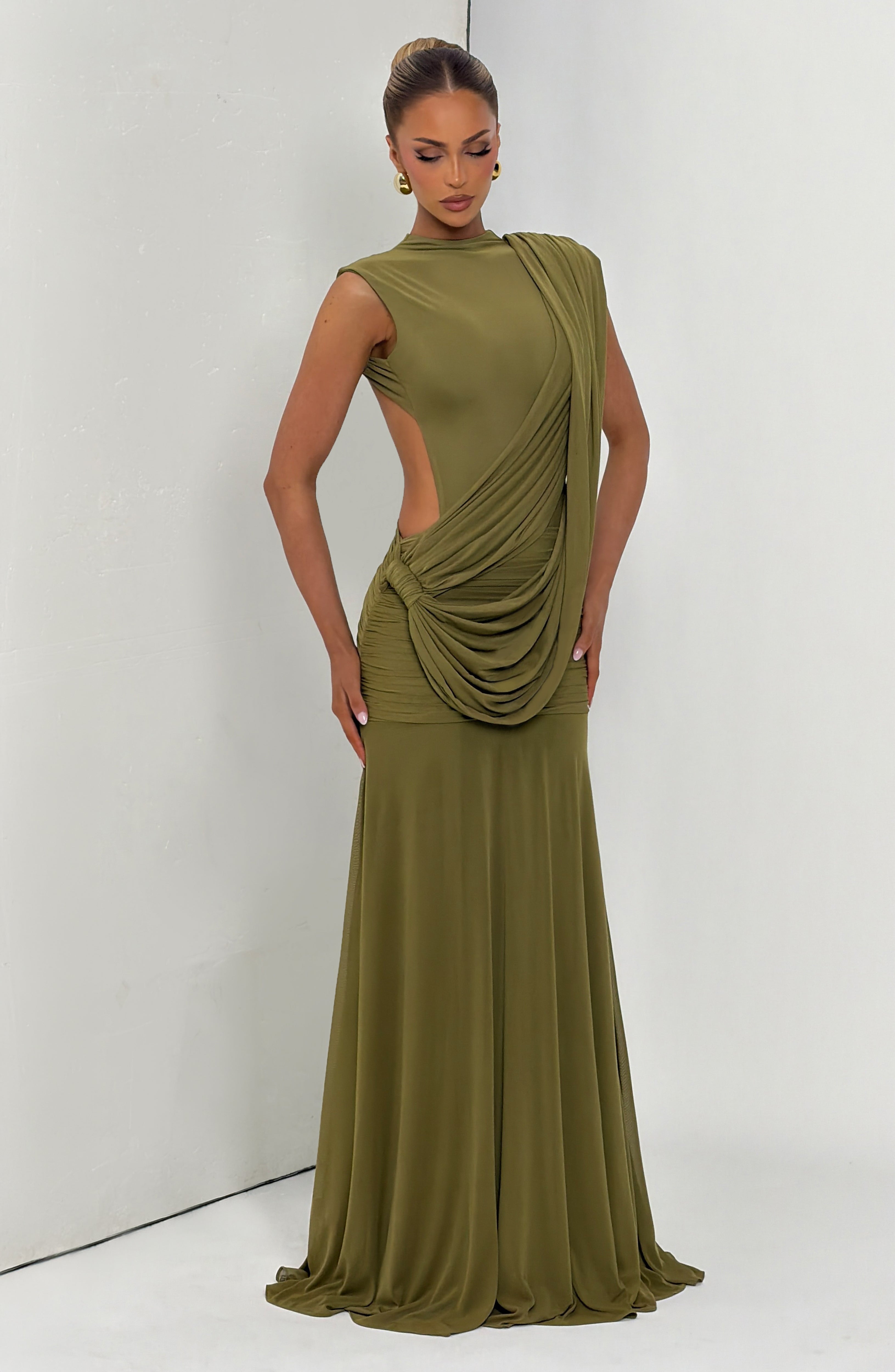 Mireya Maxi Dress - Deep Olive