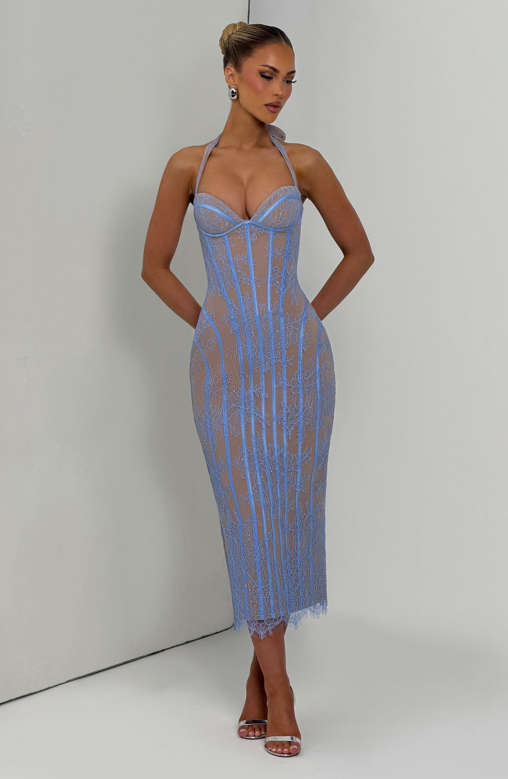 Rona Midi Dress - Powder Blue