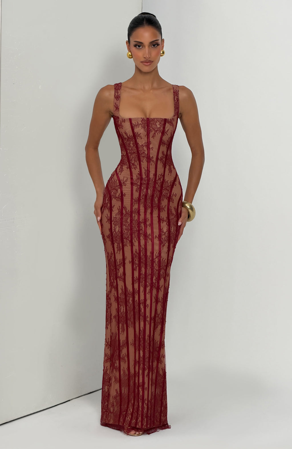 Polina Maxi Dress - Burgundy