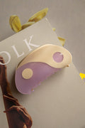 Yin Yang Hair Clip Purple