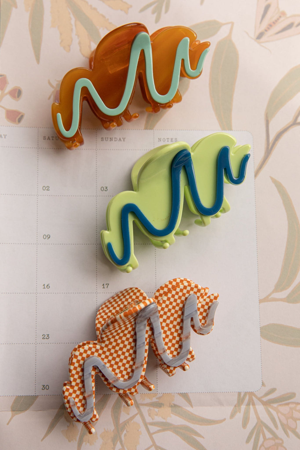 Cloudy Hair Clip Orange