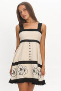 Sun Coast Lace Trim Mini Dress Ivory