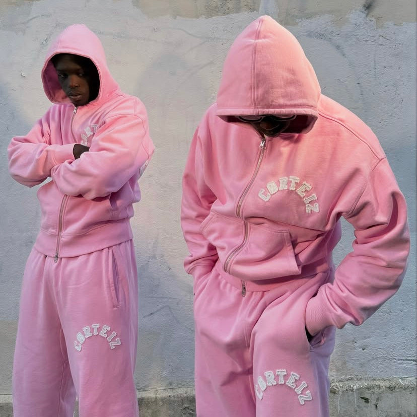 Corteiz Letters Hoodie Pink