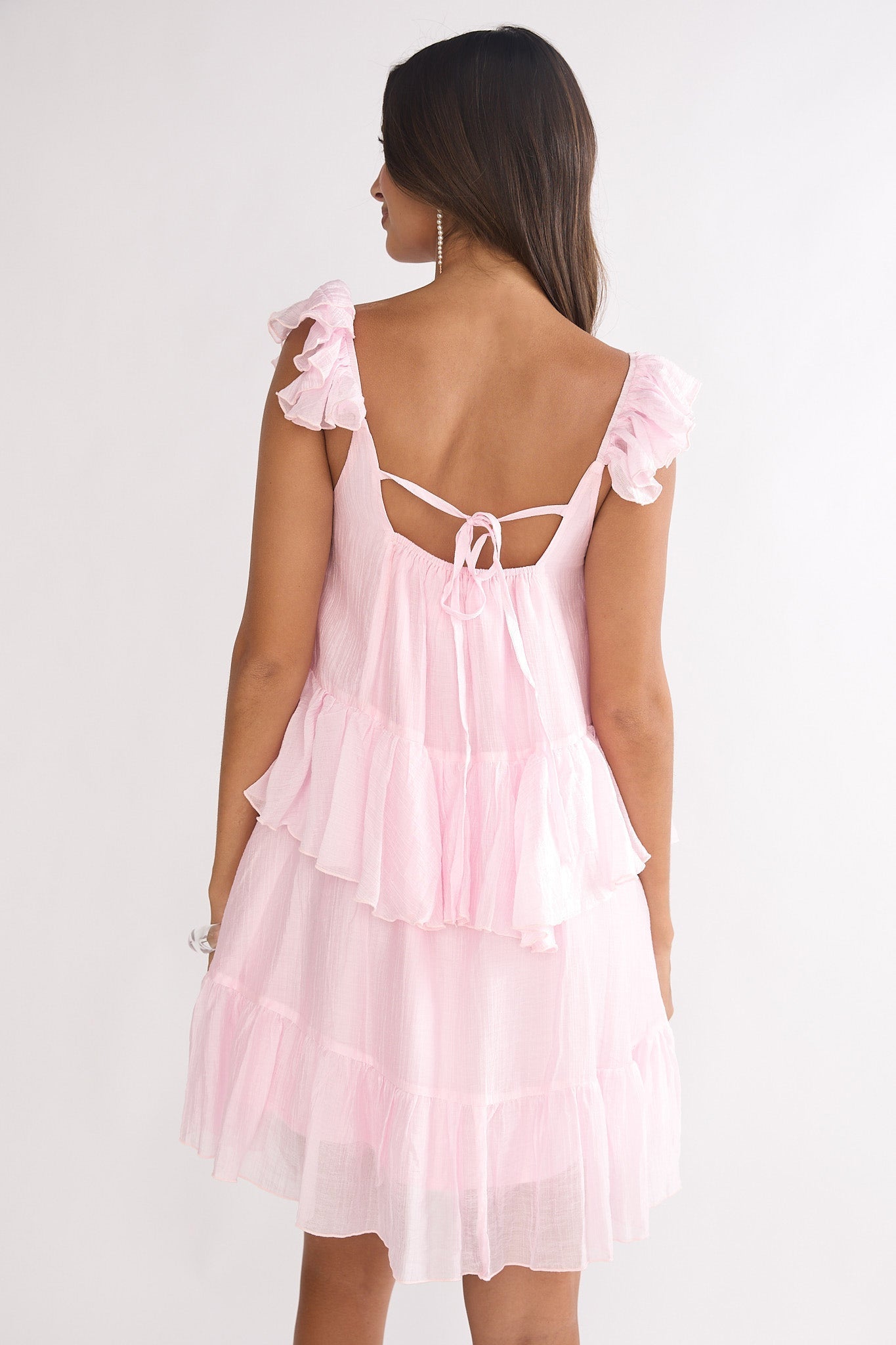 Loving Life Frill Trim Mini Dress Pink