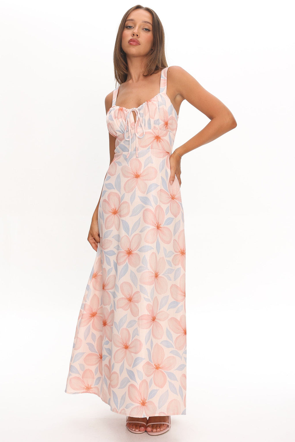 Arabella Tied Bust Maxi Dress Floral