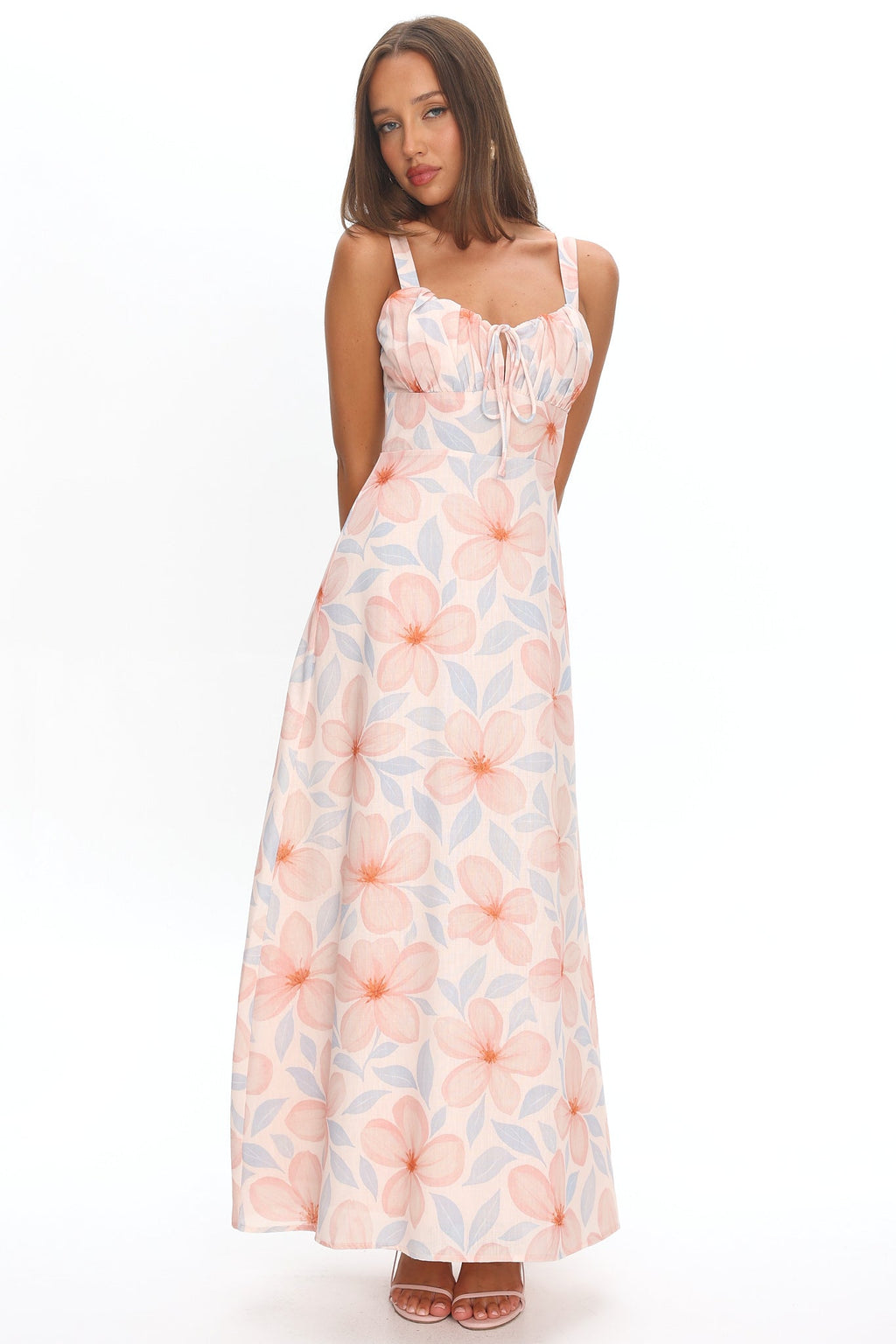 Arabella Tied Bust Maxi Dress Floral