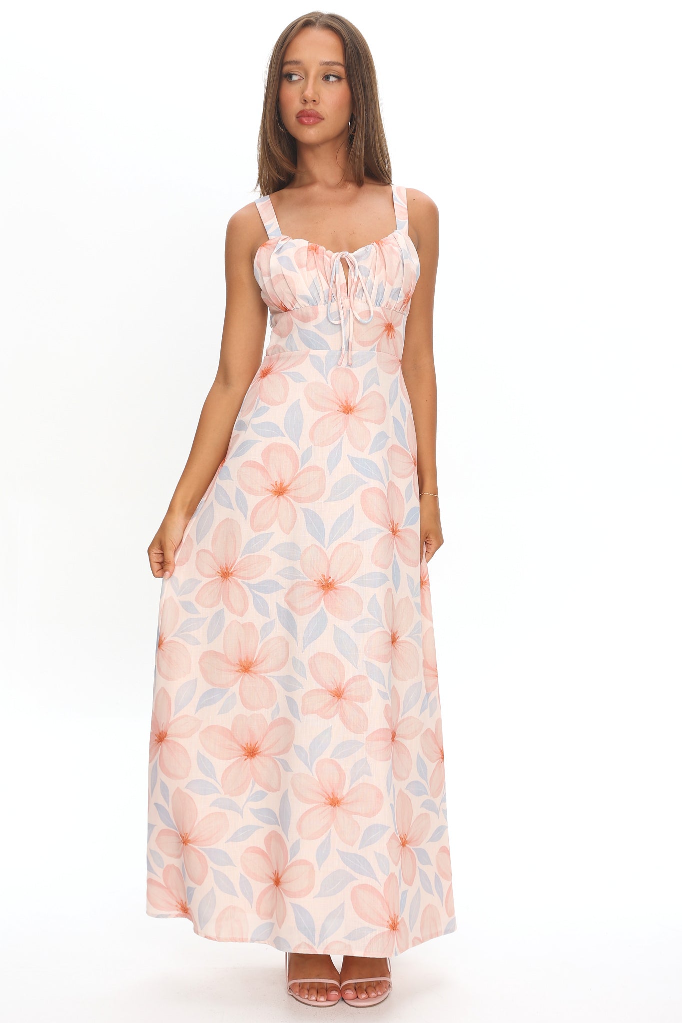 Arabella Tied Bust Maxi Dress Floral