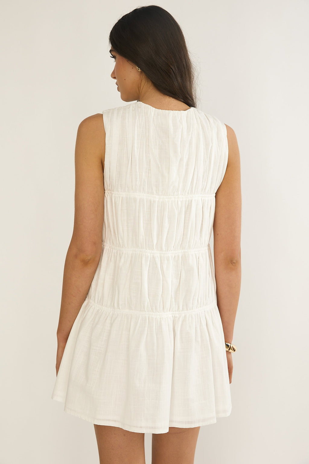 Antibes Tie Front Mini Dress White