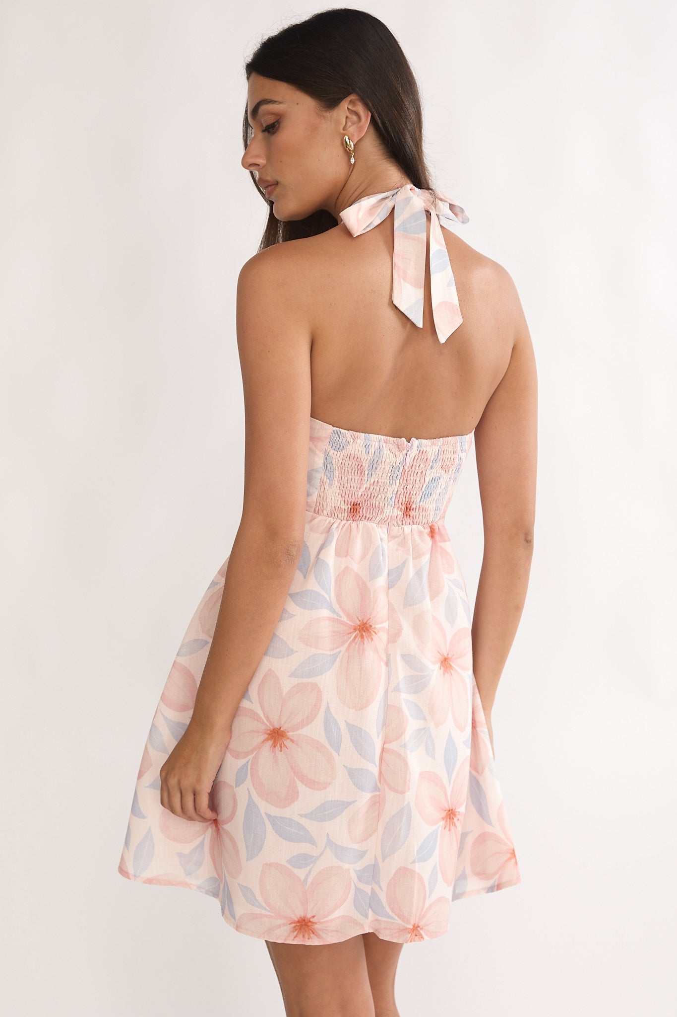 Paulette Halterneck Sun Dress Floral