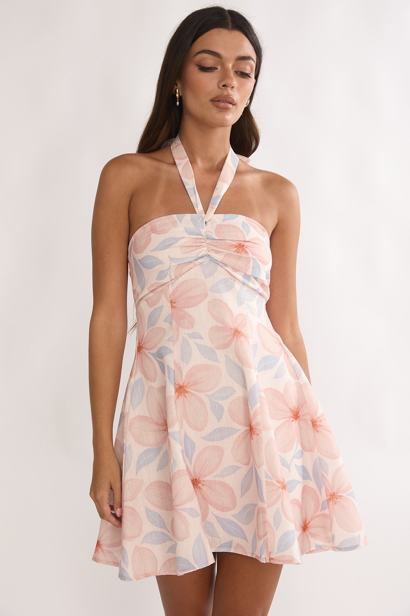 Paulette Halterneck Sun Dress Floral