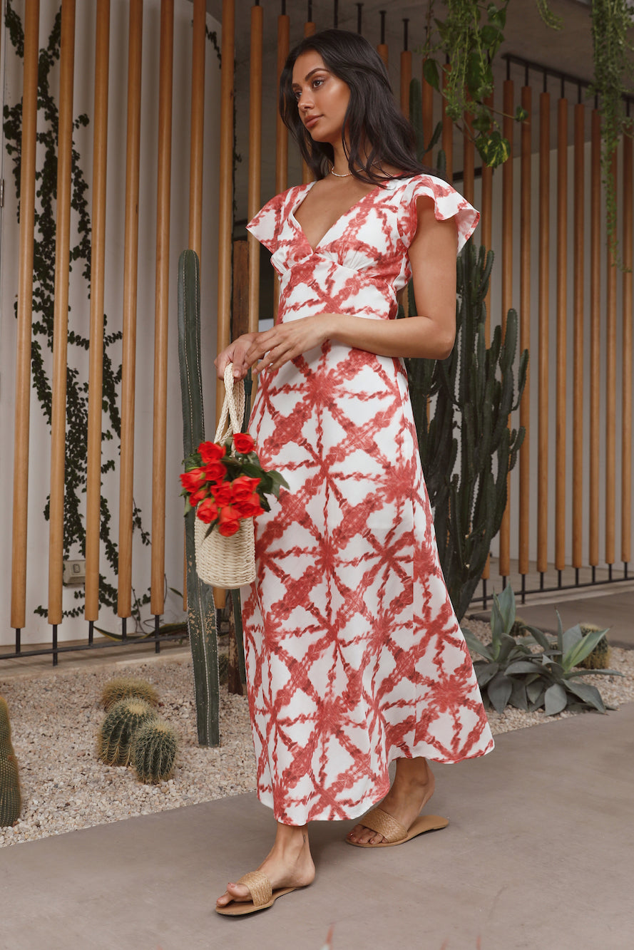 Citrus and Spice Maxi Dress Orange
