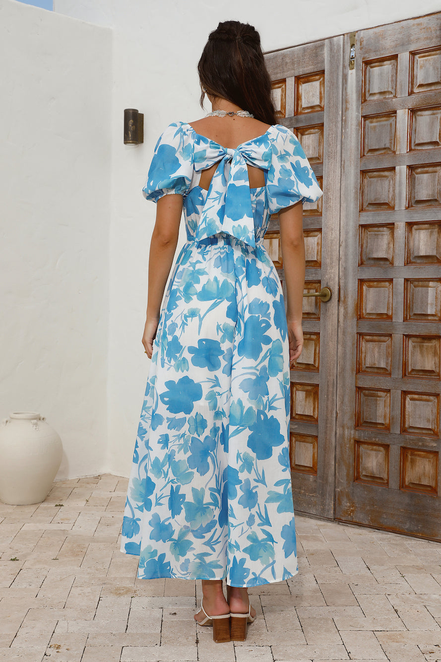 Sugar Rush Midi Dress Blue