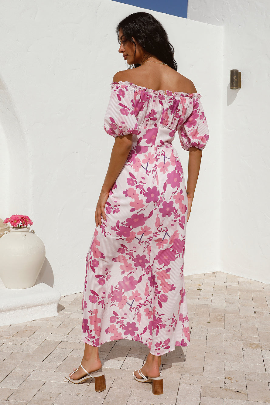 Comprehend It Midi Dress Pink