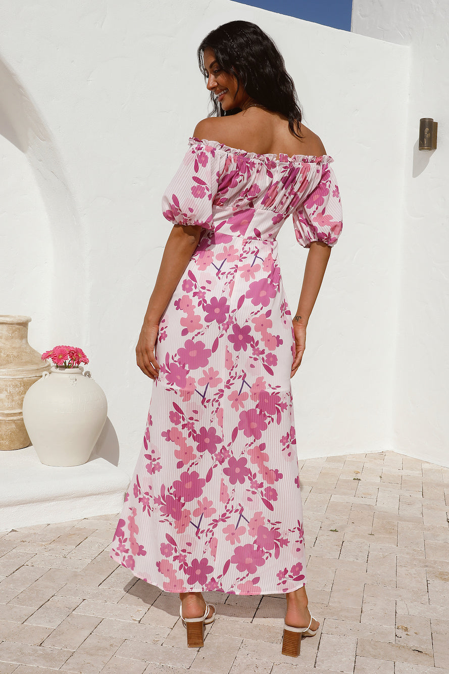 Comprehend It Midi Dress Pink