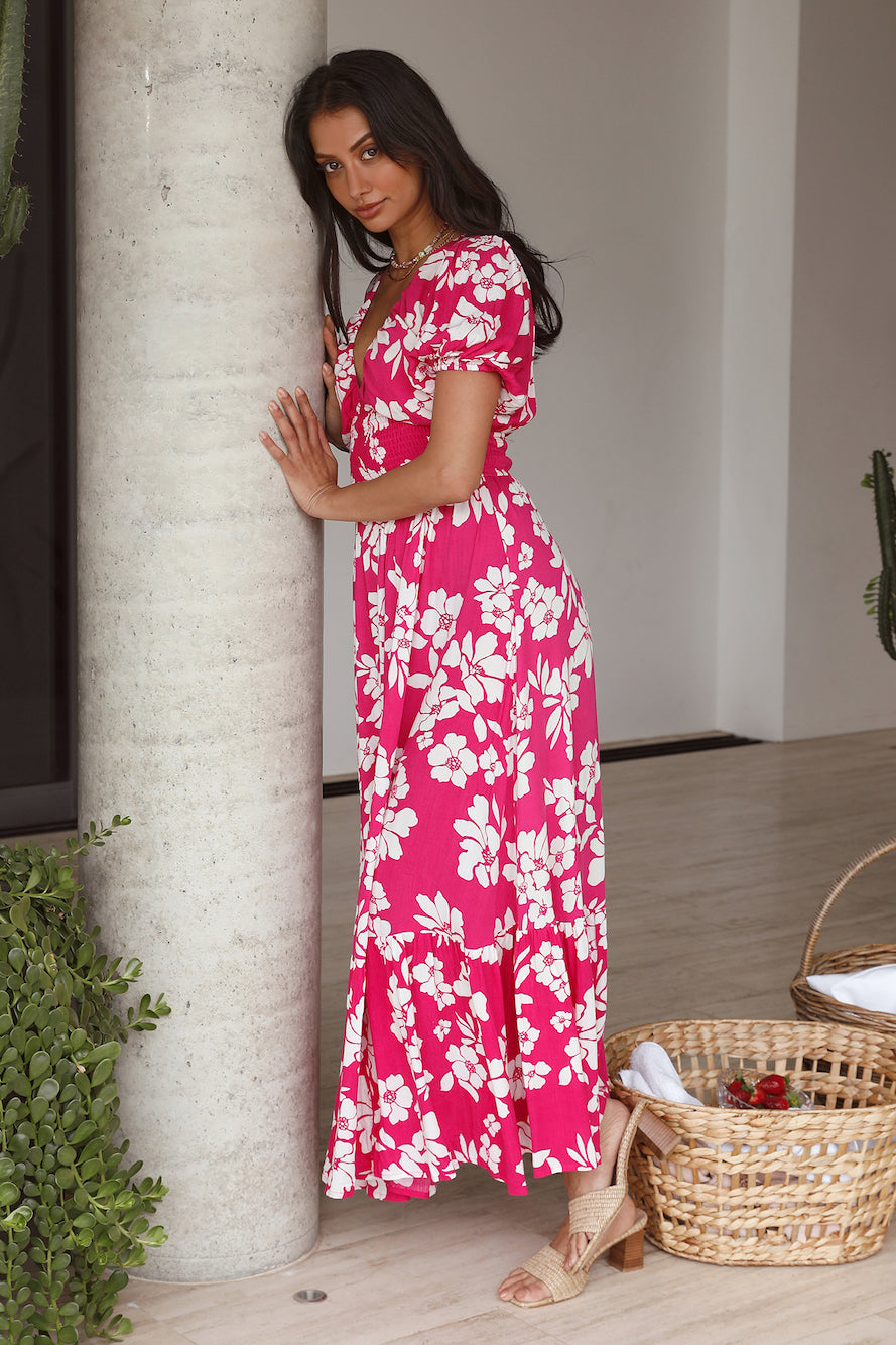 Planting Flowers Maxi Dress Pink