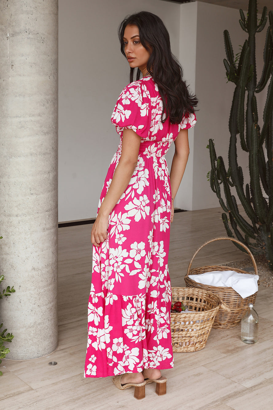 Planting Flowers Maxi Dress Pink