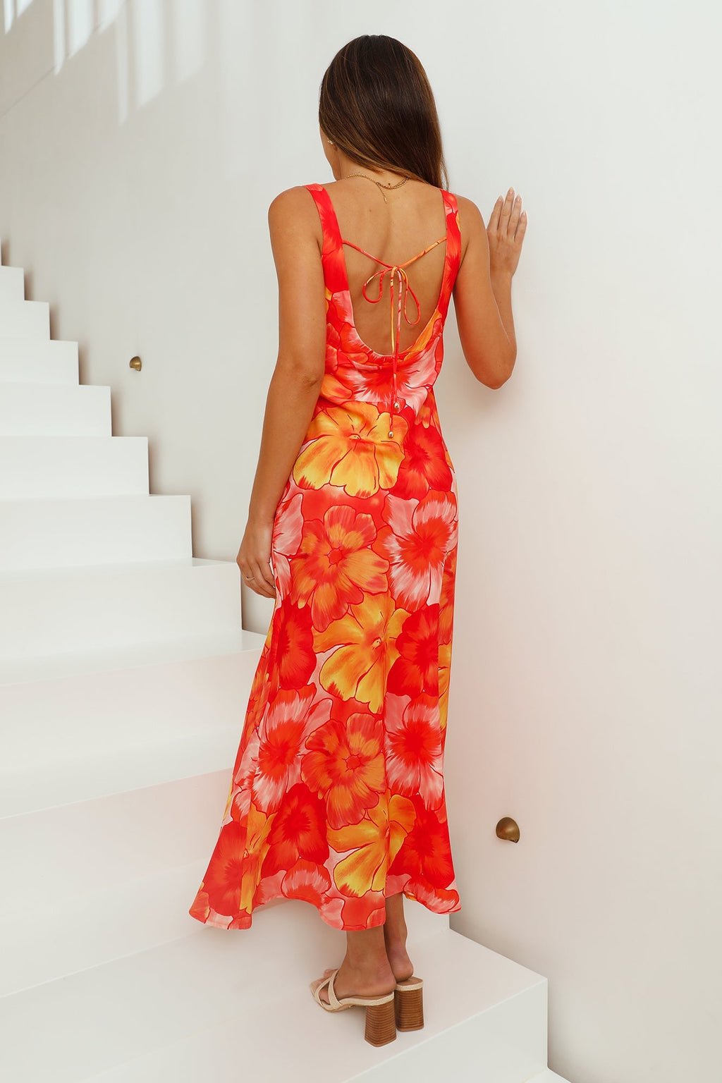 Out Of Your Mind Maxi Dress Orange