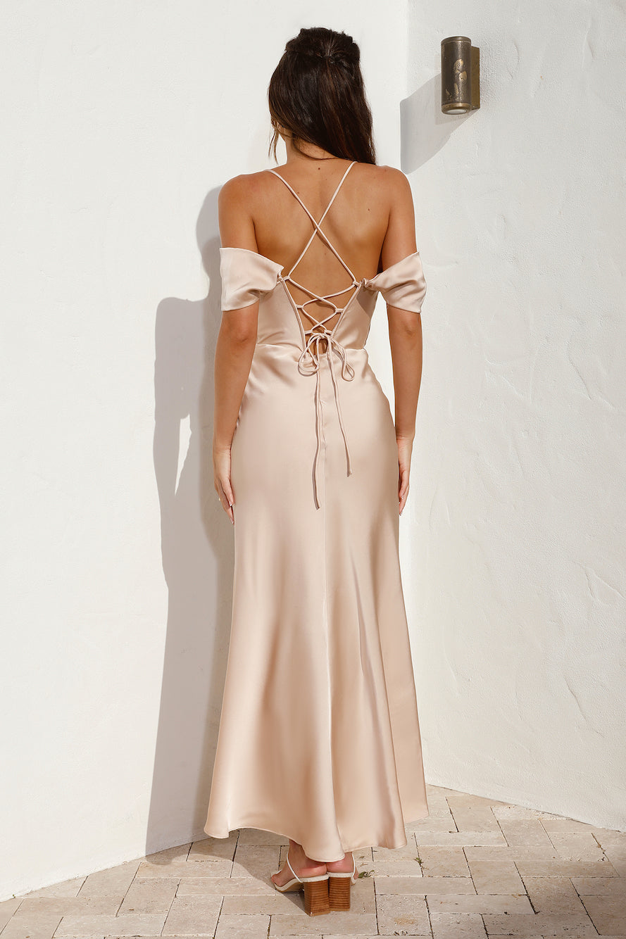 Pour Moi Maxi Dress Champagne