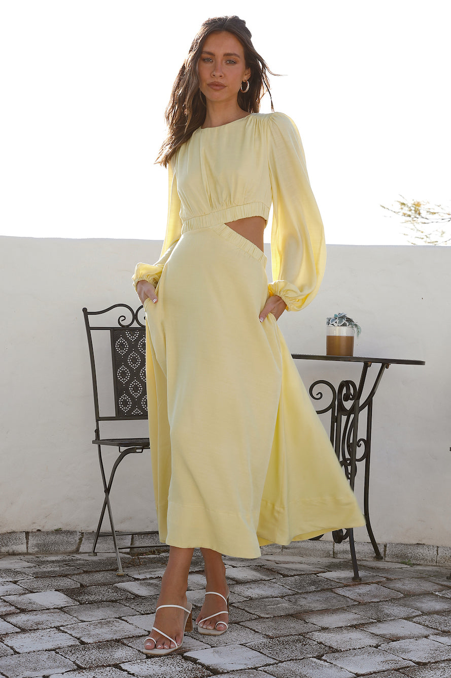 Miles Apart Maxi Dress Yellow