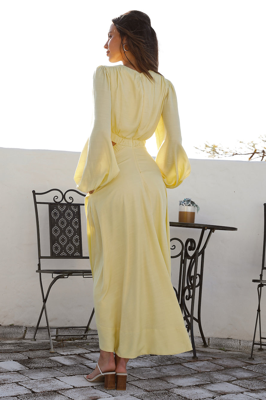 Miles Apart Maxi Dress Yellow