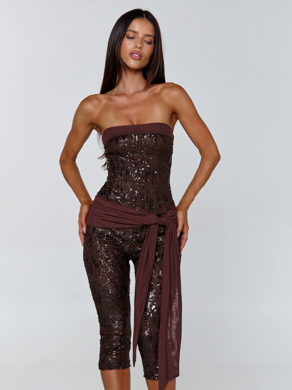 MARIELLA JUMPSUIT CHOCOLATE