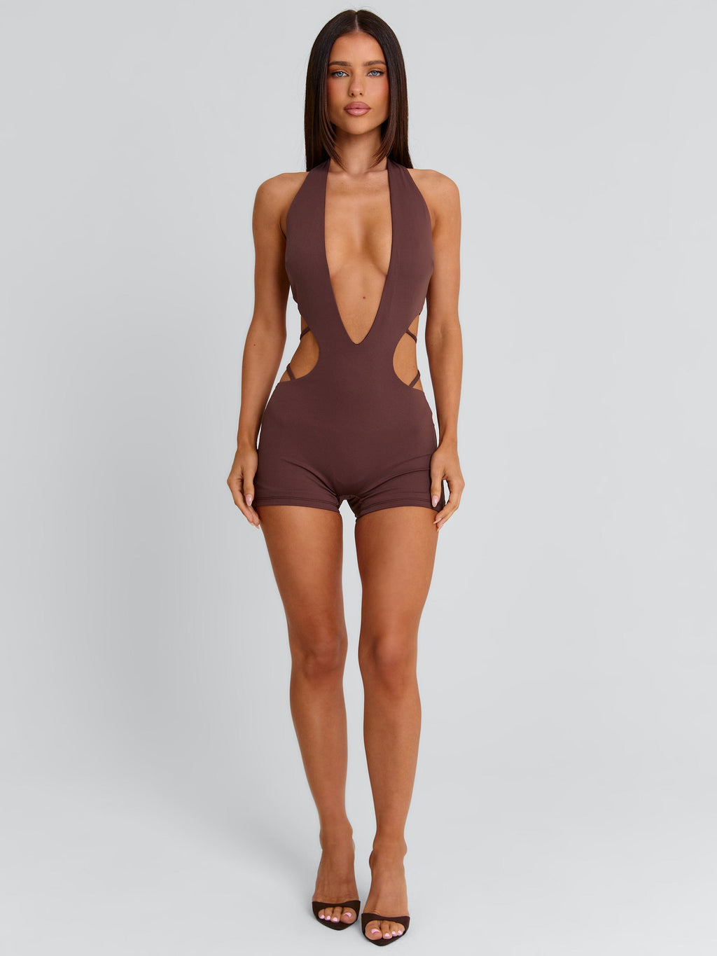 PAISLEI PLAYSUIT BROWN