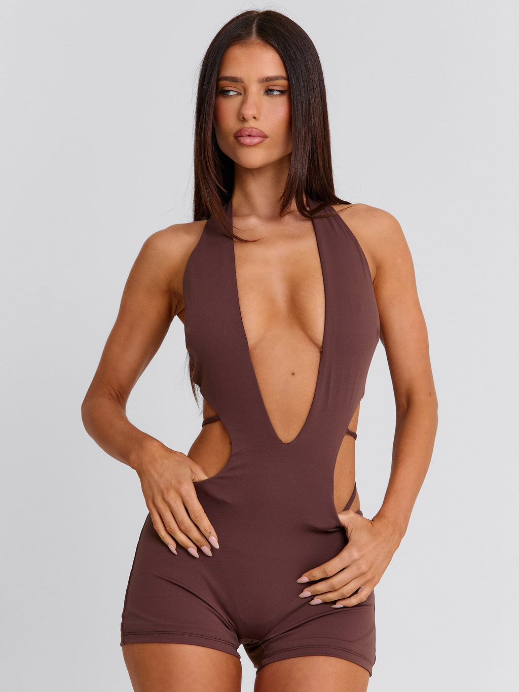 PAISLEI PLAYSUIT BROWN