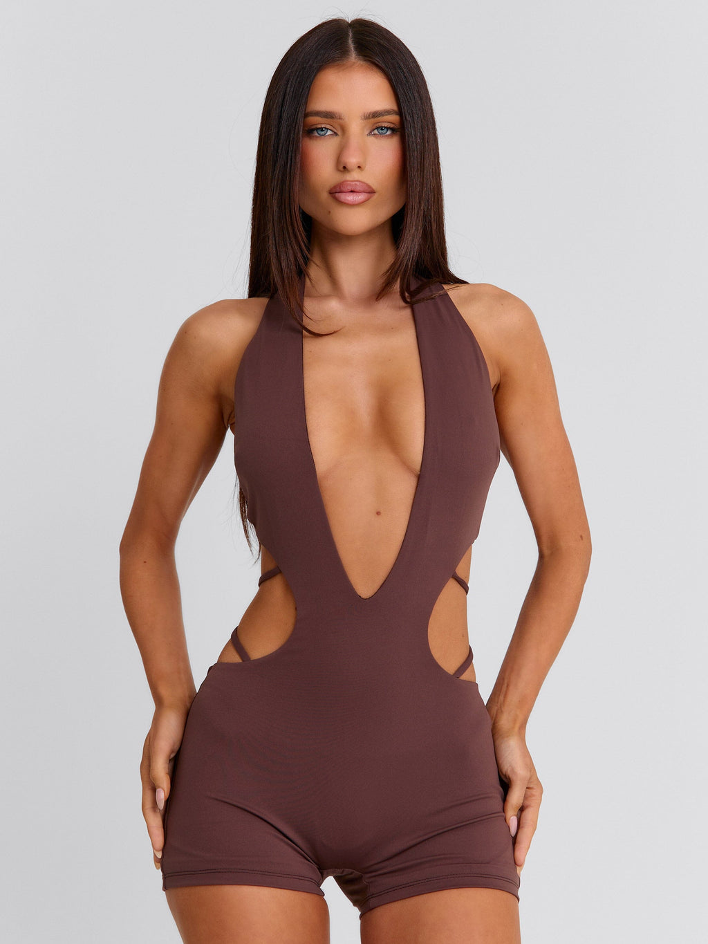 PAISLEI PLAYSUIT BROWN