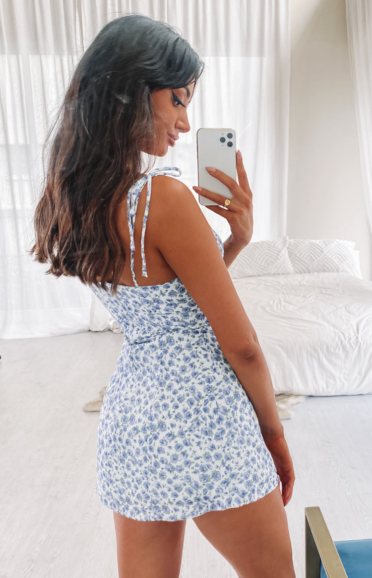 Penny Lane Blue Floral Mini Dress