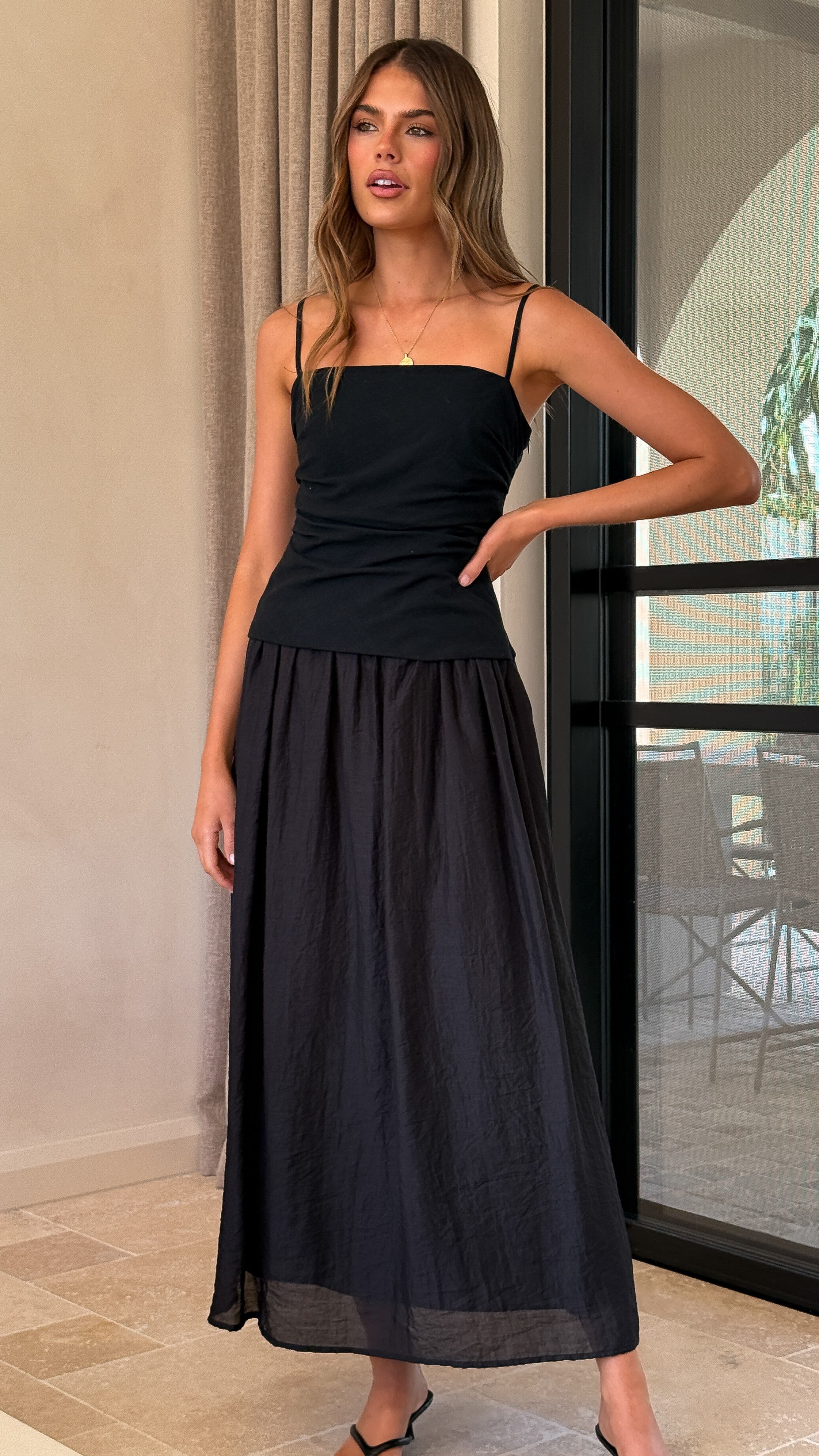 Valentina Maxi Dress - Black